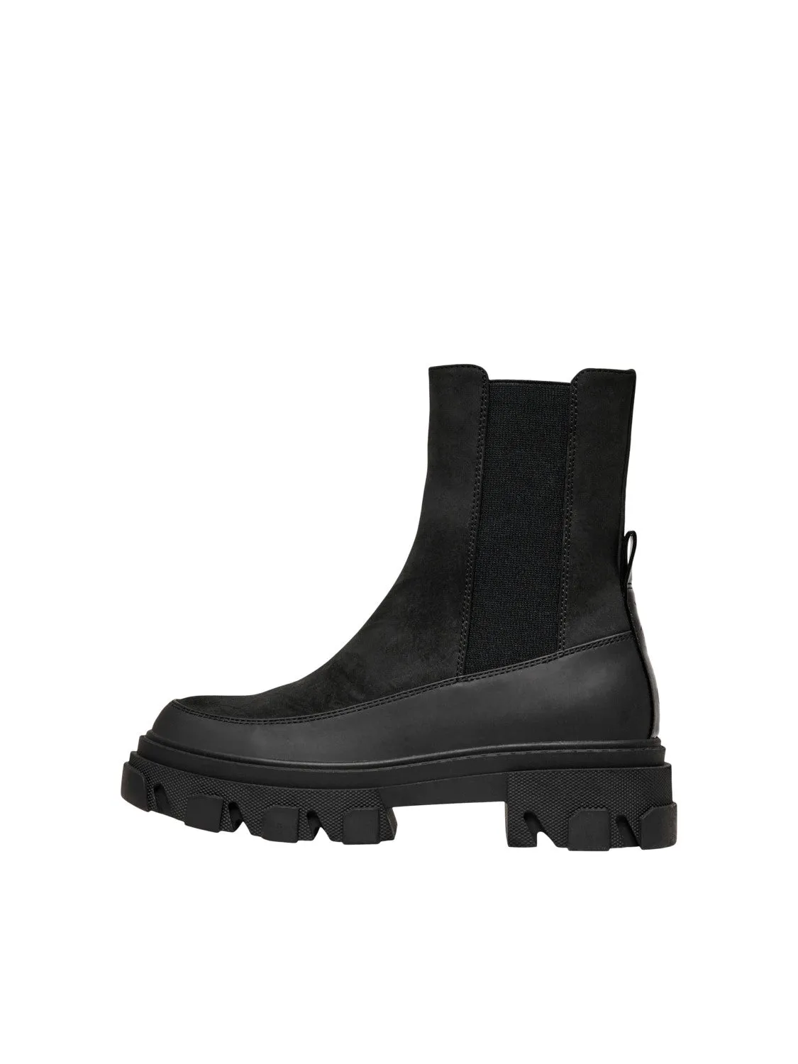 Tola Nubuck PU Chunky Boot - Black