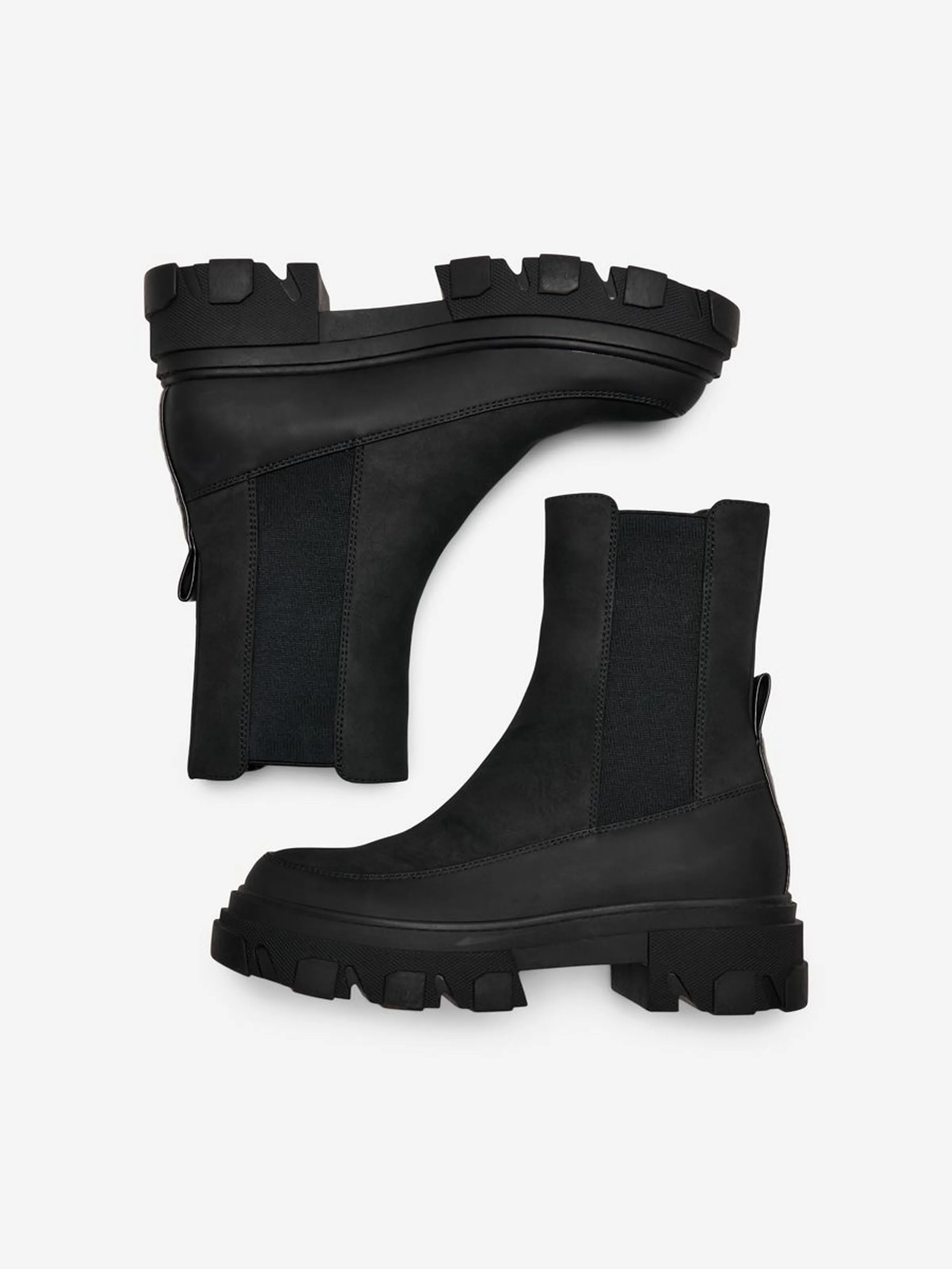 Tola Nubuck PU Chunky Boot - Black