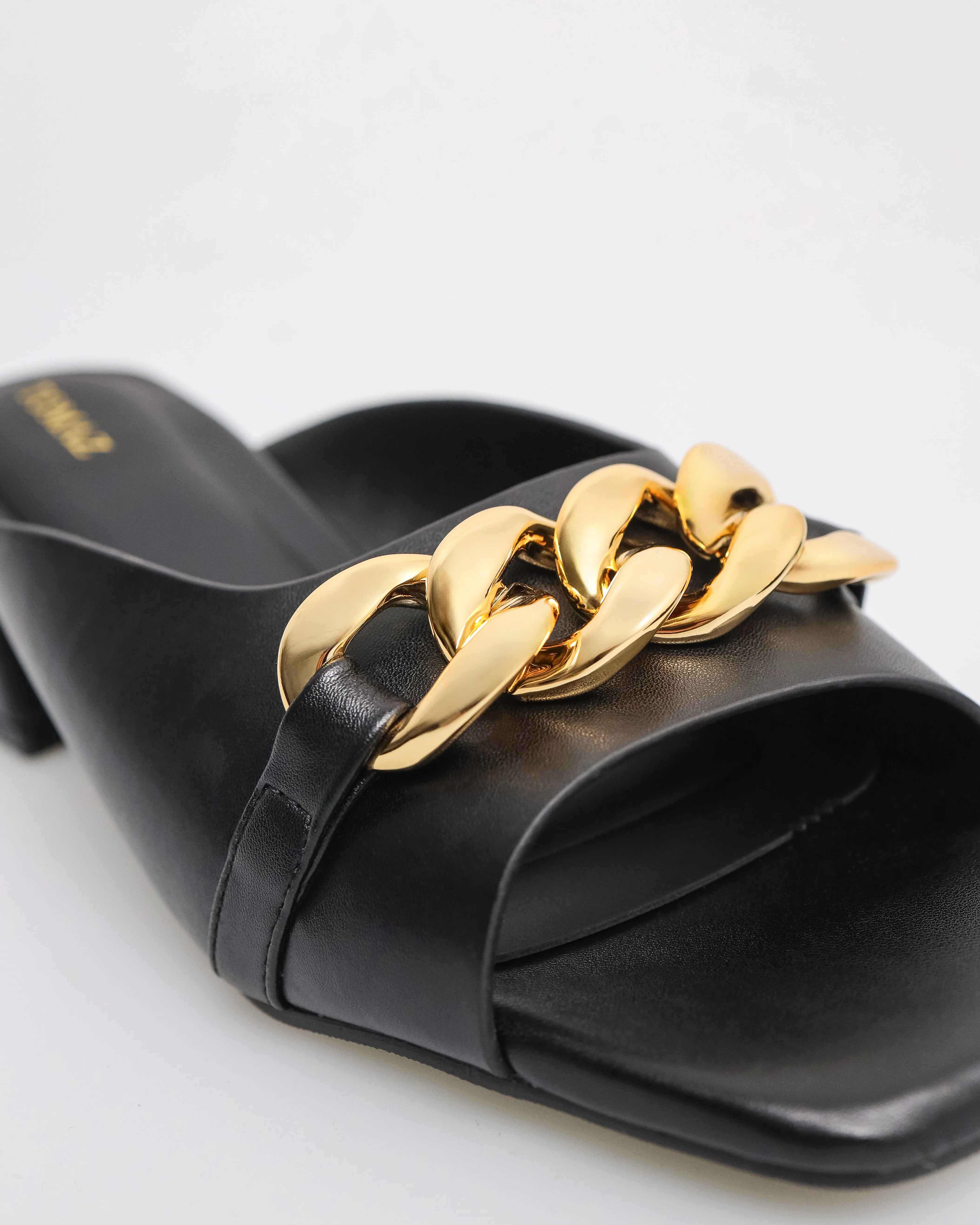 Tomaz YX179 Ladies Gold Buckle Heels