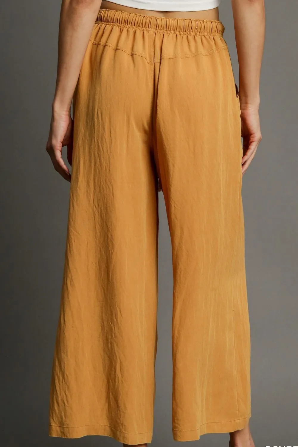 Umgee Rope Drawstring Wide Leg Pants