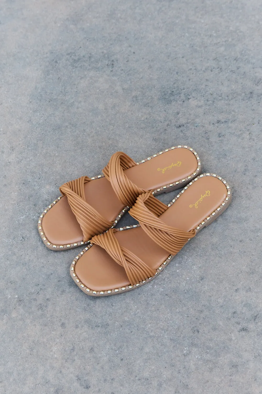 Uylee’s Boutique  Summertime Fine Double Strap Twist Sandals
