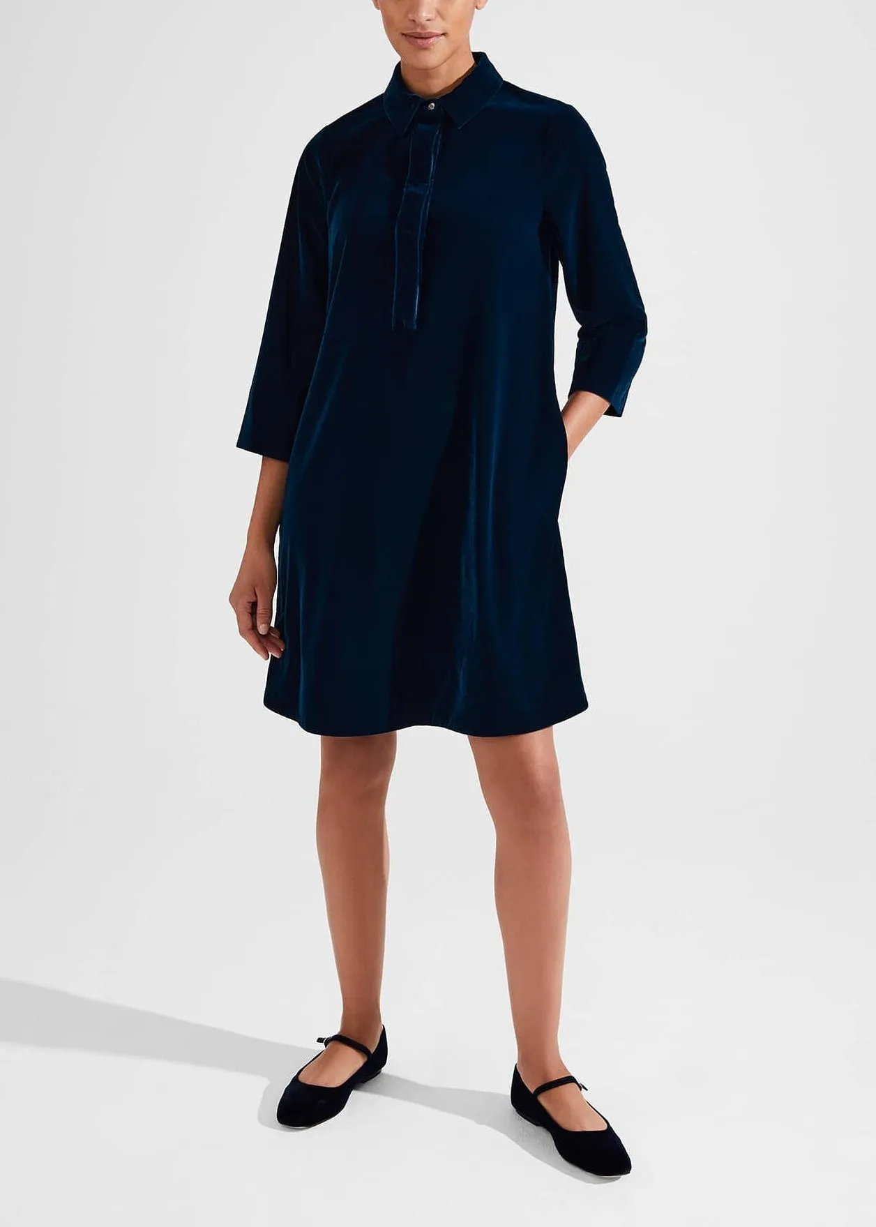 Velvet Marciella Dress 0223/5009/9045l00 Steel-Blue