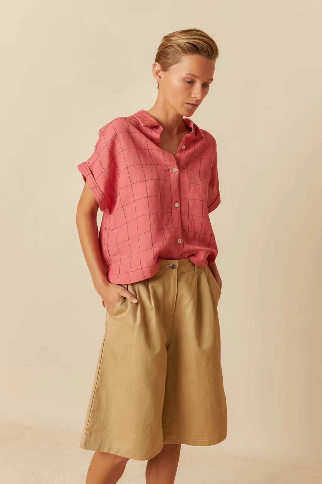 Windowpane Check Shirt | Indi & Cold